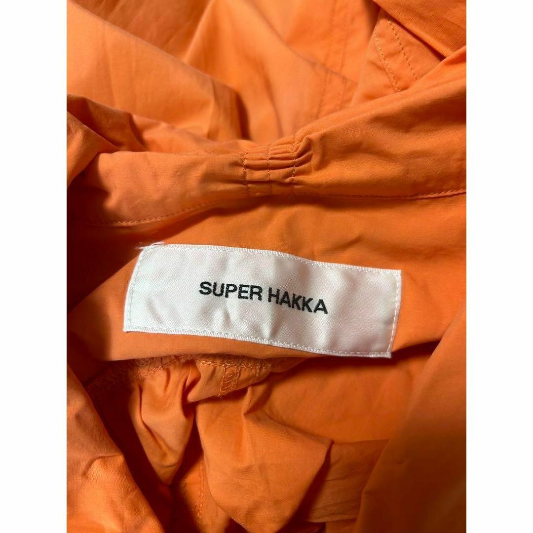 SUPER HAKKA(スーパーハッカ)の【SUPER HAKKA】レース切替えフルジップパーカー　コットン　オレンジ　F レディースのトップス(パーカー)の商品写真