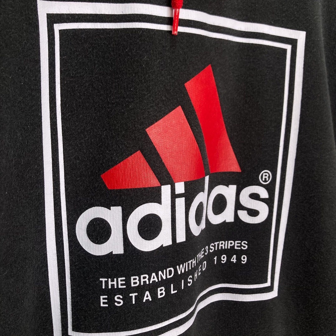 【レアデザイン】adidas/アディダス プルオーバー スウェット パーカー L