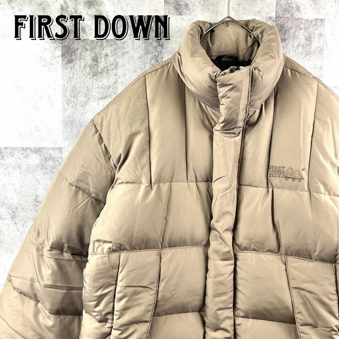 FIRST DOWN ファーストダウン リバーシブル ダウンジャケット 肉厚 L-