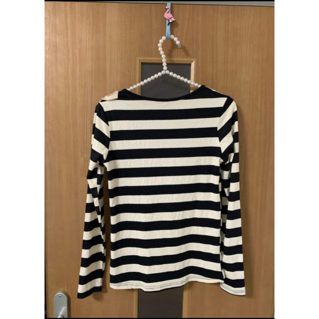 ZARA(ザラ)のトコパシフィック リボン トップス ボーダー　ハート　セレクトショップ　美品 レディースのトップス(Tシャツ(長袖/七分))の商品写真