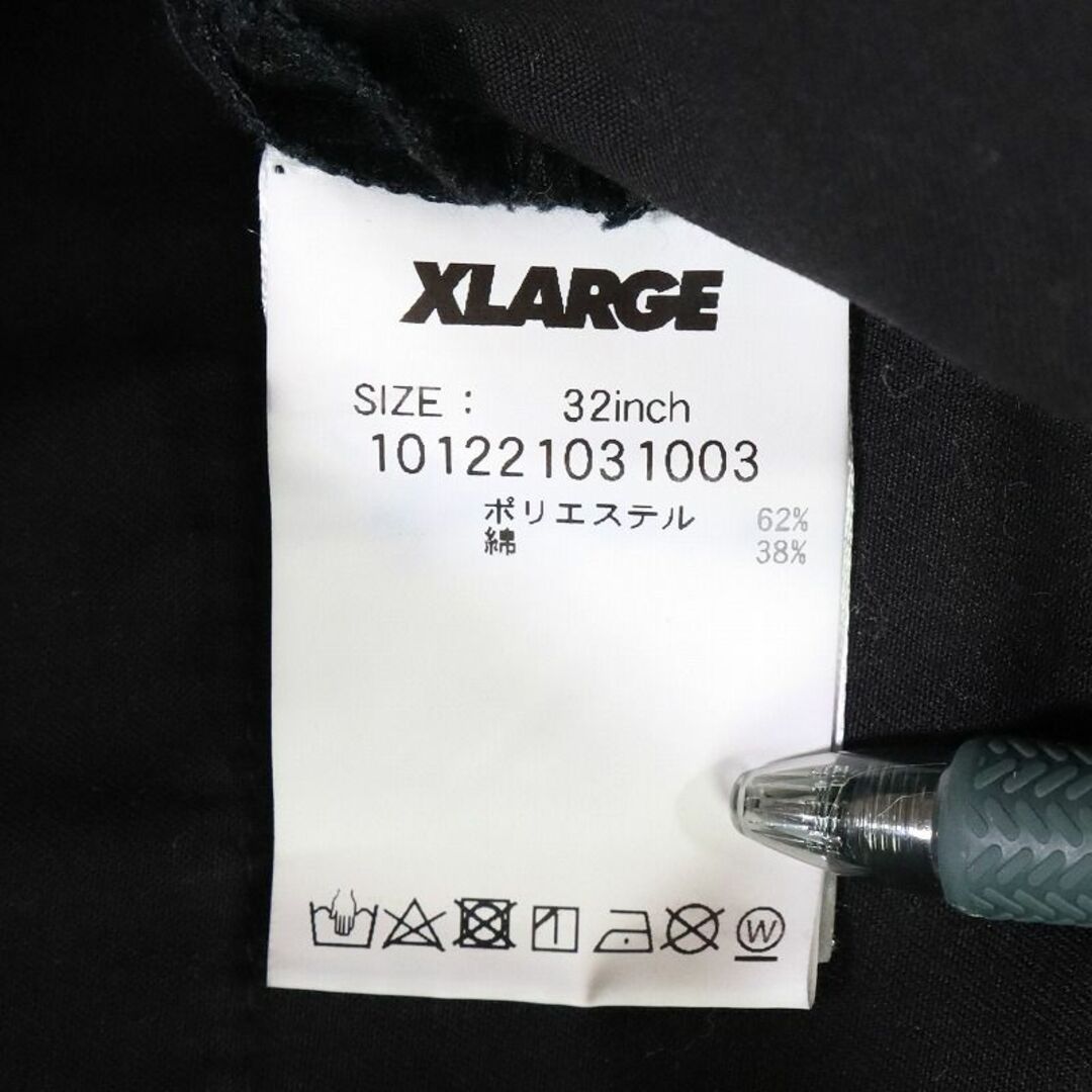 XLARGE(エクストララージ)のエクストララージ エンブロイダリーワークパンツ ブラック ロゴ刺繍 32 M相当 メンズのパンツ(ワークパンツ/カーゴパンツ)の商品写真