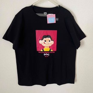 ユニクロ(UNIQLO)の新品タグ付●ユニクロ UT  ペコちゃん コラボTシャツ XXL  ブラック(Tシャツ(半袖/袖なし))