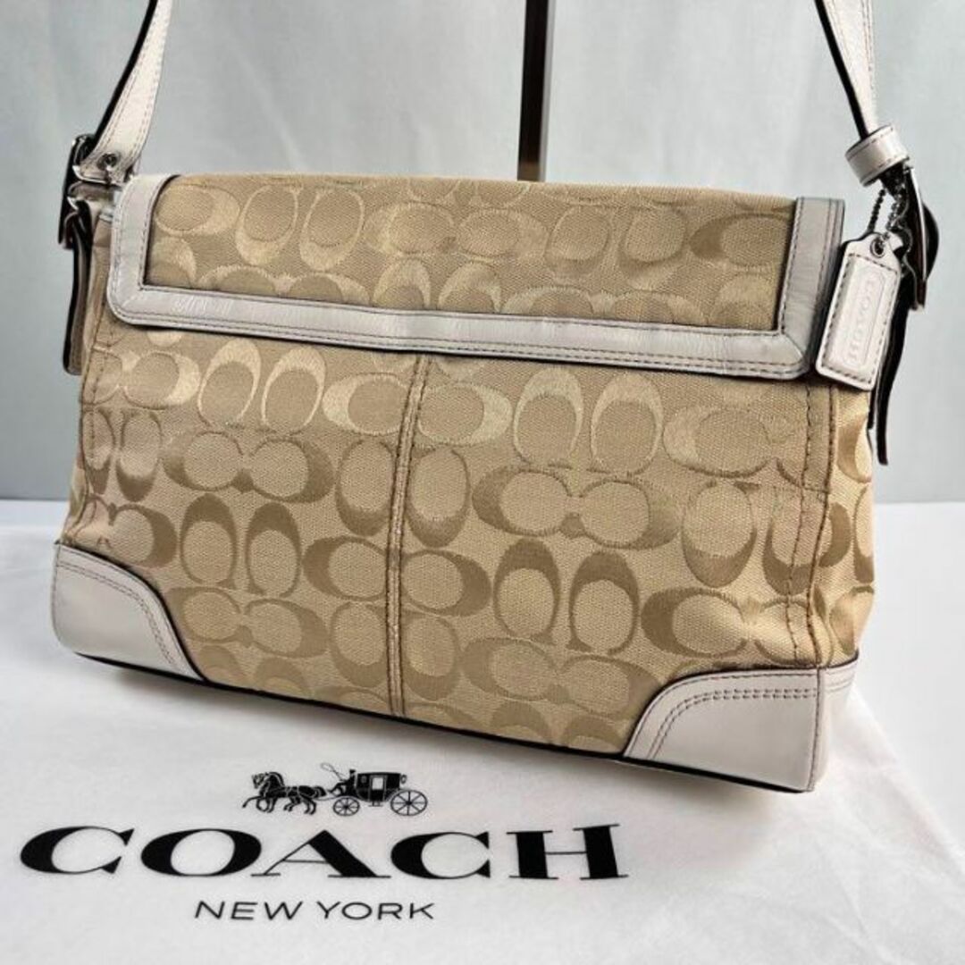 極美品★COACH  コーチ ハンドバッグ シグネチャー ターンロック 黒