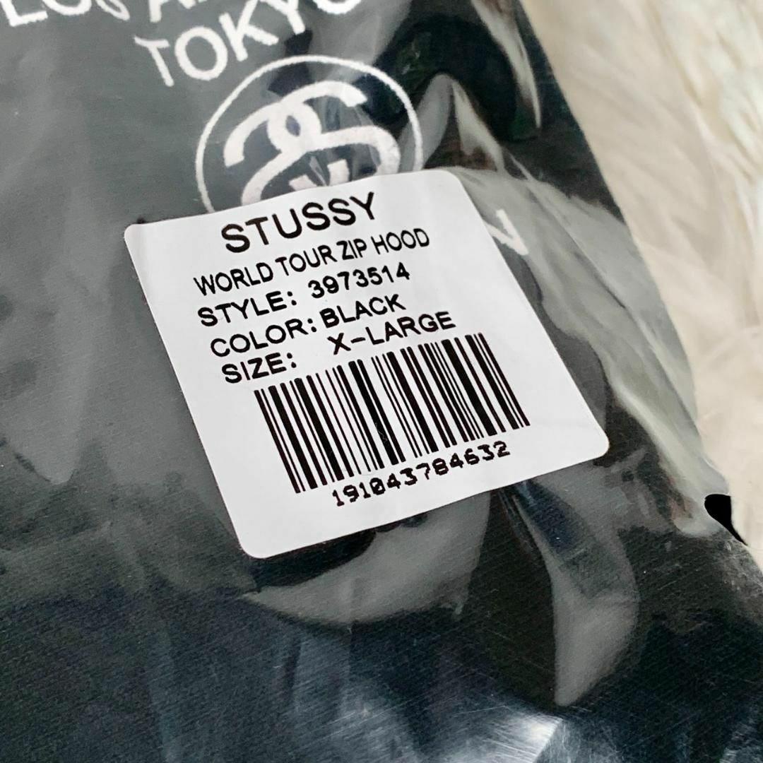 STUSSY - 【新品】STUSSY ステューシー WORLD TOUR ジップ パーカー 黒