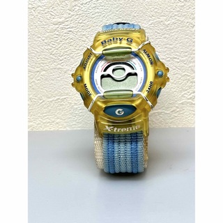ジーショック(G-SHOCK)のカシオ　ベイビーG X-trame ブルー　電池切れ　新品ベルト付き　ジャンク品(腕時計)