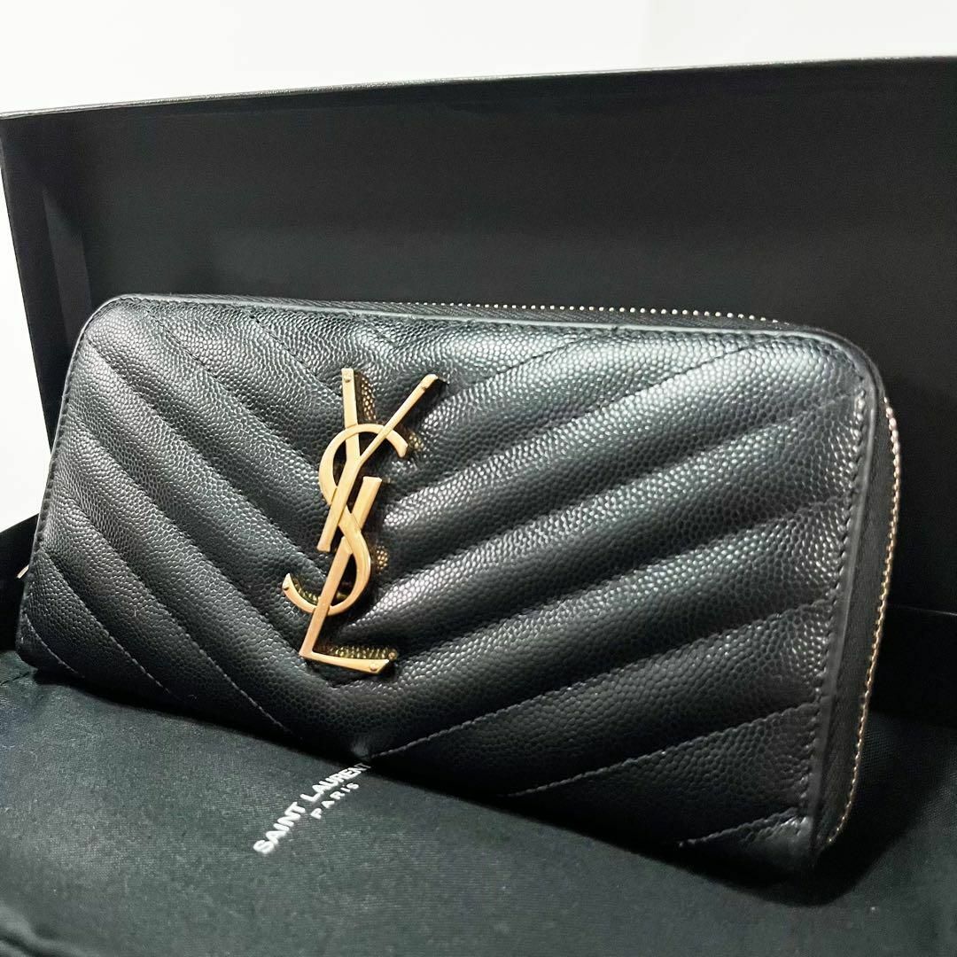 Saint Laurent - ☆箱あり超美品☆サンローラン 長財布 Vステッチ