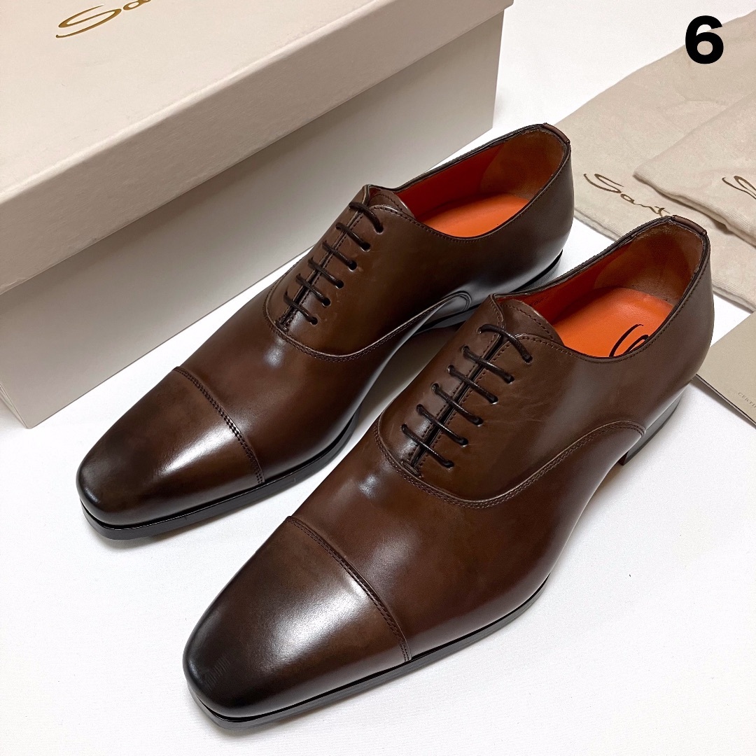 Santoni(サントーニ)の新品 UK6 santoni ストレートチップ 革靴 9914 メンズの靴/シューズ(ドレス/ビジネス)の商品写真