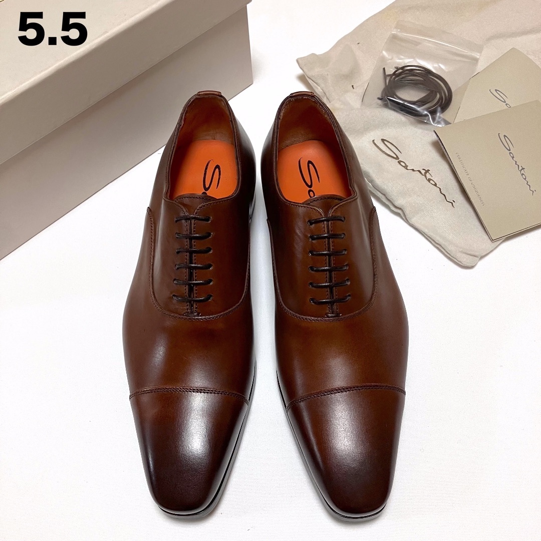 Santoni - 新品 UK5.5 santoni ストレートチップ 革靴 9904の通販 by ...