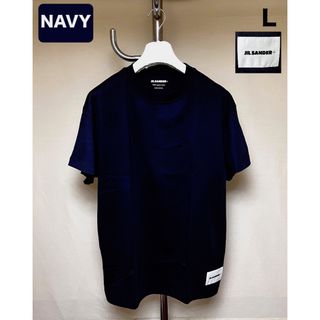 ジルサンダー(Jil Sander)の新品 L JIL SANDER 23ss パックTシャツ 紺 バラ 5400(Tシャツ/カットソー(半袖/袖なし))