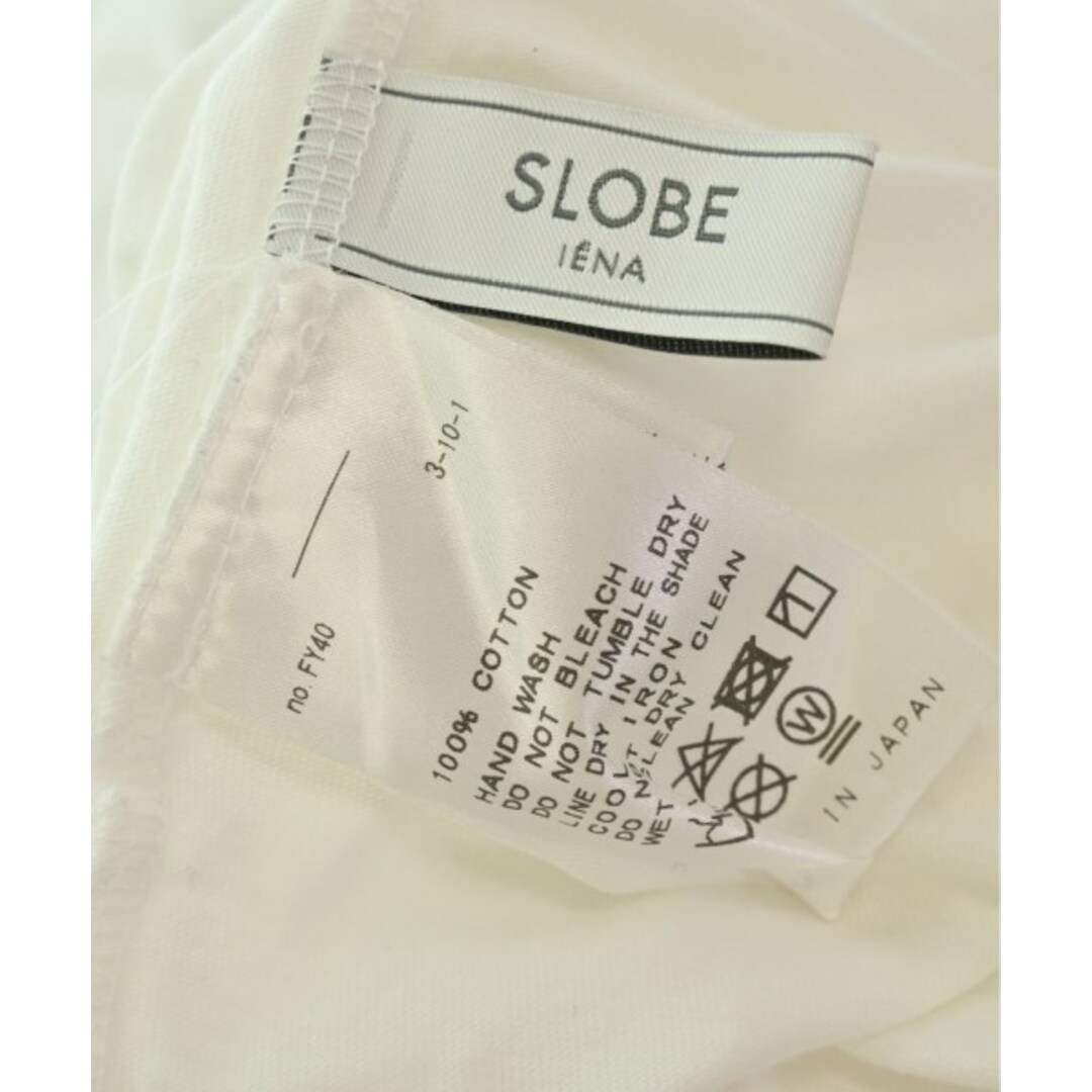 SLOBE IENA(スローブイエナ)のSLOBE IENA スローブイエナ Tシャツ・カットソー -(M位) 白 【古着】【中古】 レディースのトップス(カットソー(半袖/袖なし))の商品写真