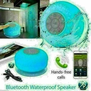 Bluetooth スピーカー 防水 USB充電　かわいい　ブルー ワイヤレス(スピーカー)