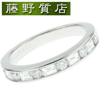 ティファニー(Tiffany & Co.)の (美品) ティファニー TIFFANY ハーフ サークル チャネル セッティング ダイヤ リング PT950 × ダイヤモンド 約14.5号 指輪 8910(リング(指輪))