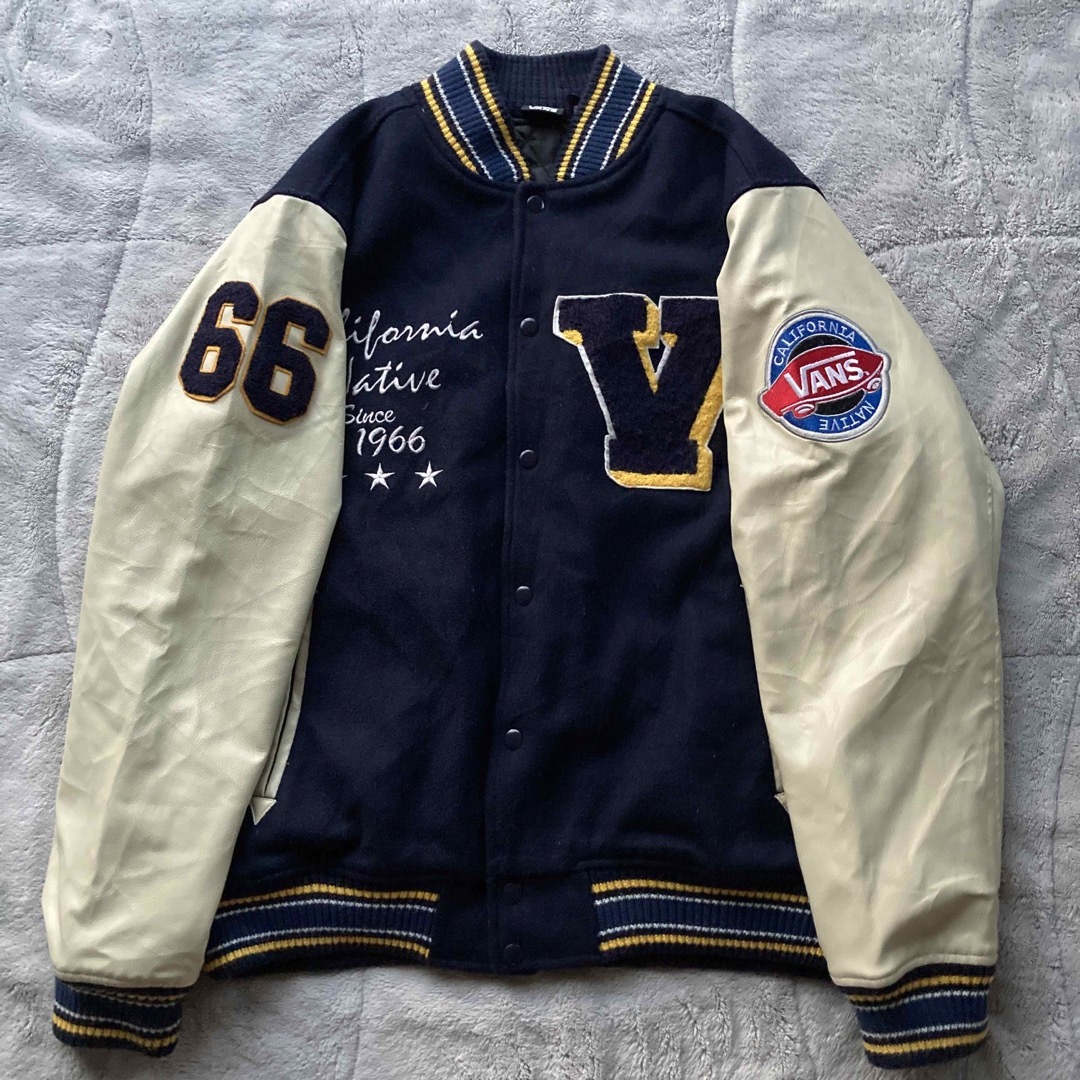 希少LLサイズ 00sヴィンテージ VANS ビッグワッペン スタジャン