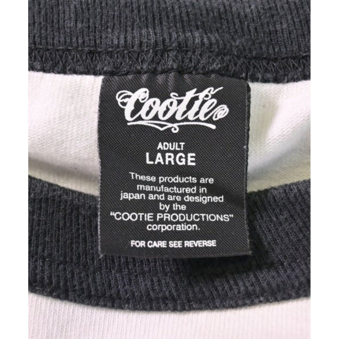 COOTIE(クーティー)のCOOTIE クーティー Tシャツ・カットソー L 白x黒 【古着】【中古】 メンズのトップス(Tシャツ/カットソー(半袖/袖なし))の商品写真