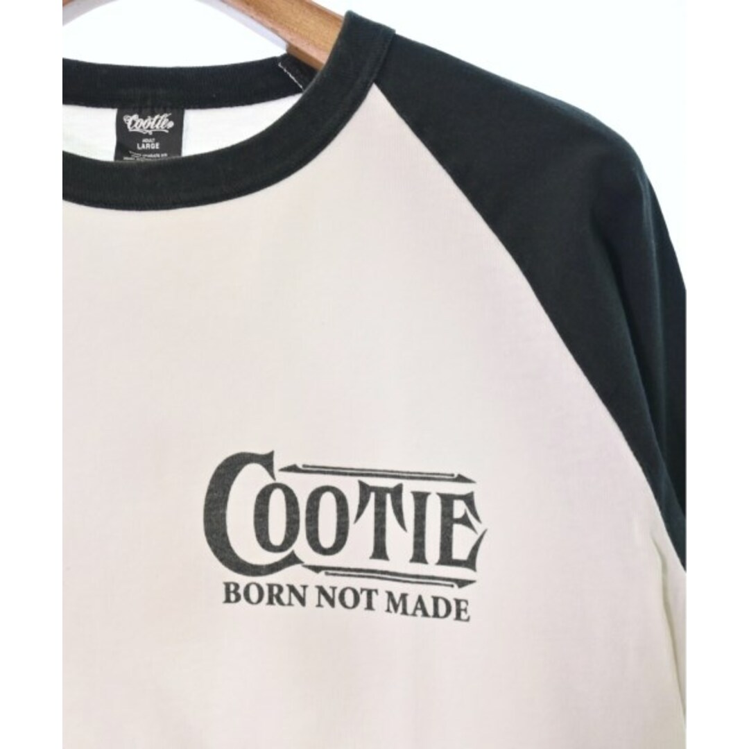 COOTIE(クーティー)のCOOTIE クーティー Tシャツ・カットソー L 白x黒 【古着】【中古】 メンズのトップス(Tシャツ/カットソー(半袖/袖なし))の商品写真