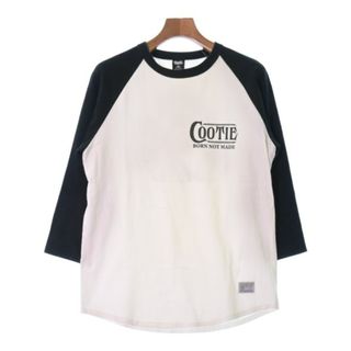 クーティー(COOTIE)のCOOTIE クーティー Tシャツ・カットソー L 白x黒 【古着】【中古】(Tシャツ/カットソー(半袖/袖なし))