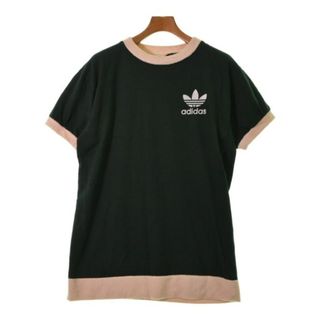 アディダス(adidas)のadidas アディダス Tシャツ・カットソー S 緑xベージュx白 【古着】【中古】(Tシャツ/カットソー(半袖/袖なし))