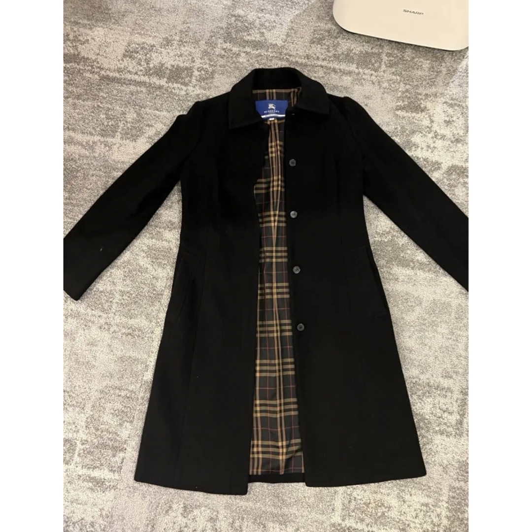 BURBERRY BLUE LABEL ウール ロングコート ステンカラーコート