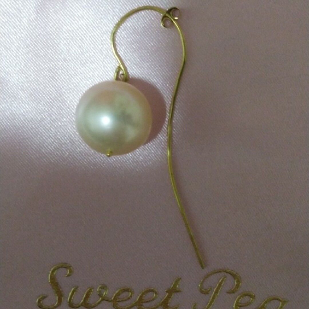 専用パール　ダイヤ　ピアス　イエローゴールド18金　sweet pea