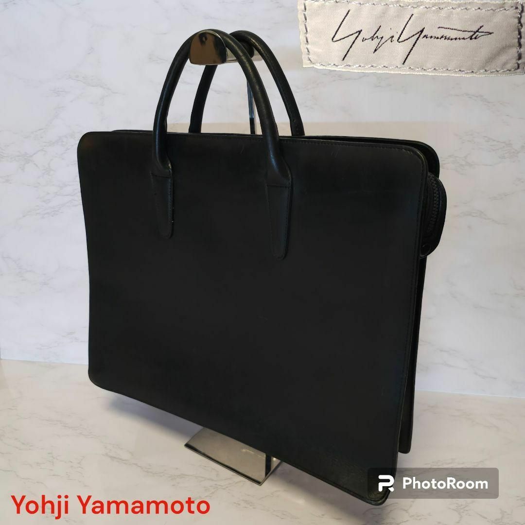 Yohji Yamamoto（ヨウジヤマモト）オールレザー　トートバッグ　黒