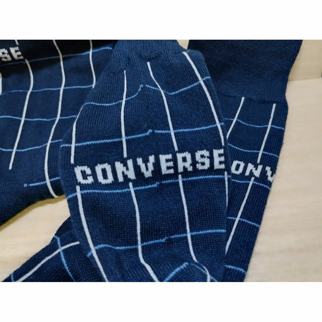 CONVERSE(コンバース)のj福）紺チェック）３足）25-27）福助製コンバース★靴下ソックス薄手13744 メンズのレッグウェア(ソックス)の商品写真