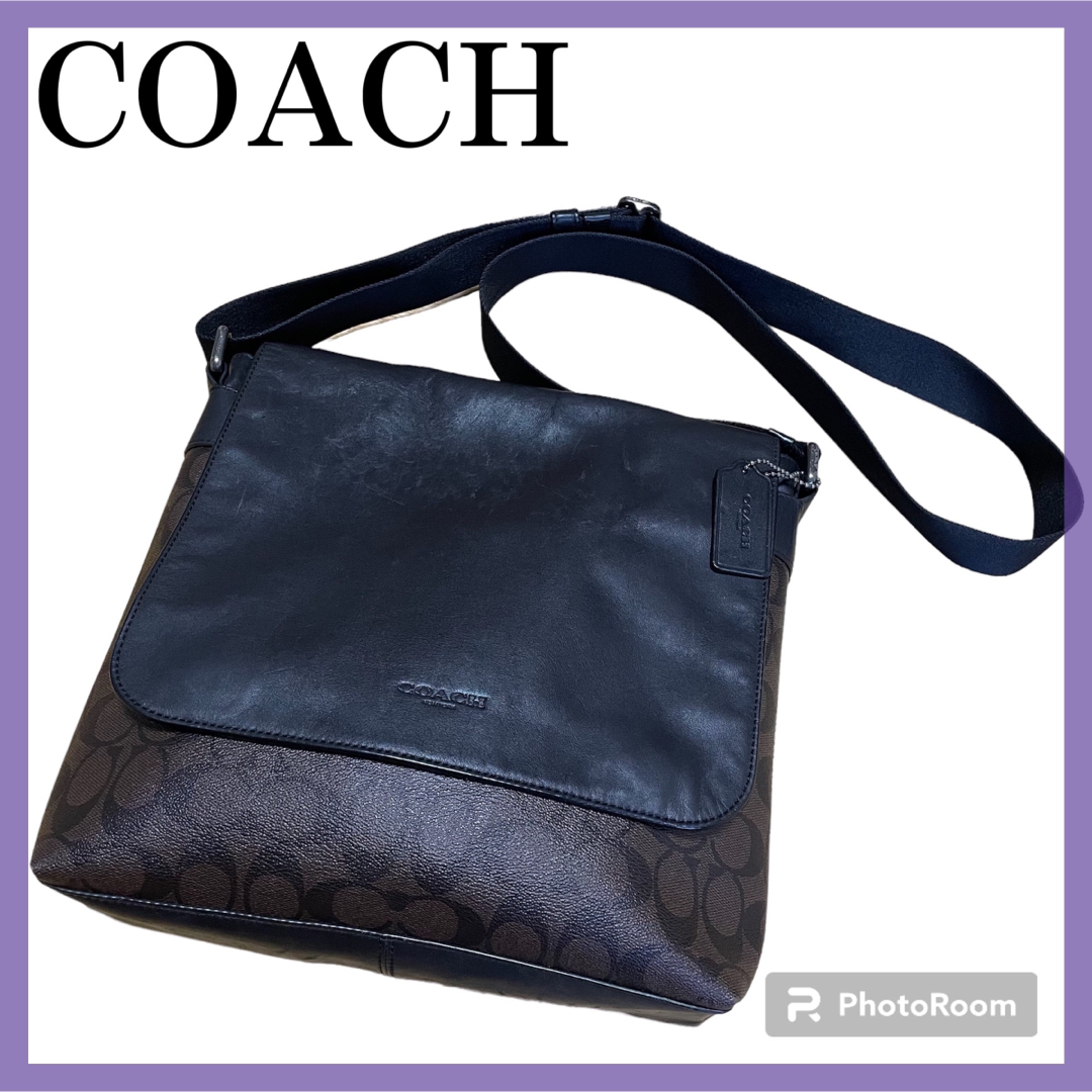 美品❗️coachコーチ✨シグネチャー　ショルダーバッグ　ユニセックス A4