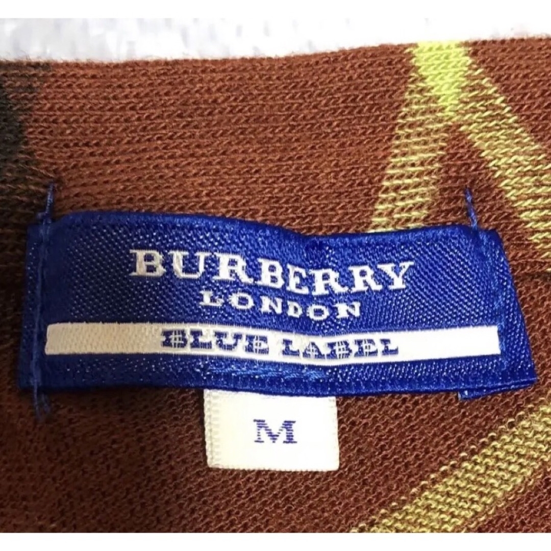 BURBERRY BLUE LABEL(バーバリーブルーレーベル)のるみ様⭐️［バーバリーブルーレーベル］チェック 8分袖ボウタイリボンMタグ難 レディースのトップス(カットソー(長袖/七分))の商品写真