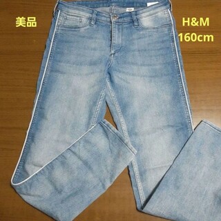 エイチアンドエム(H&M)のH&M　女児ストレートデニム　160cm　美品(パンツ/スパッツ)