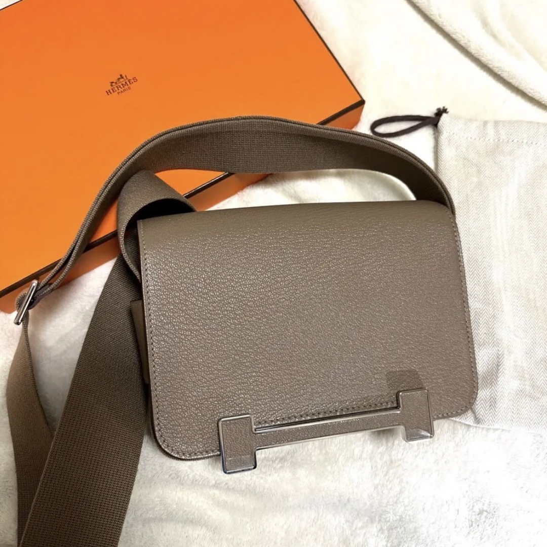 HERMES ゲタ　新品未使用　エトゥープ　ショルダーバッグ エルメスゲタ