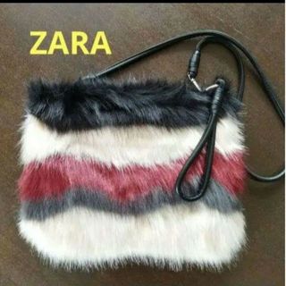 ザラ(ZARA)のZARAザラ エコファーショルダーバッグ、クラッチバッグ(ショルダーバッグ)