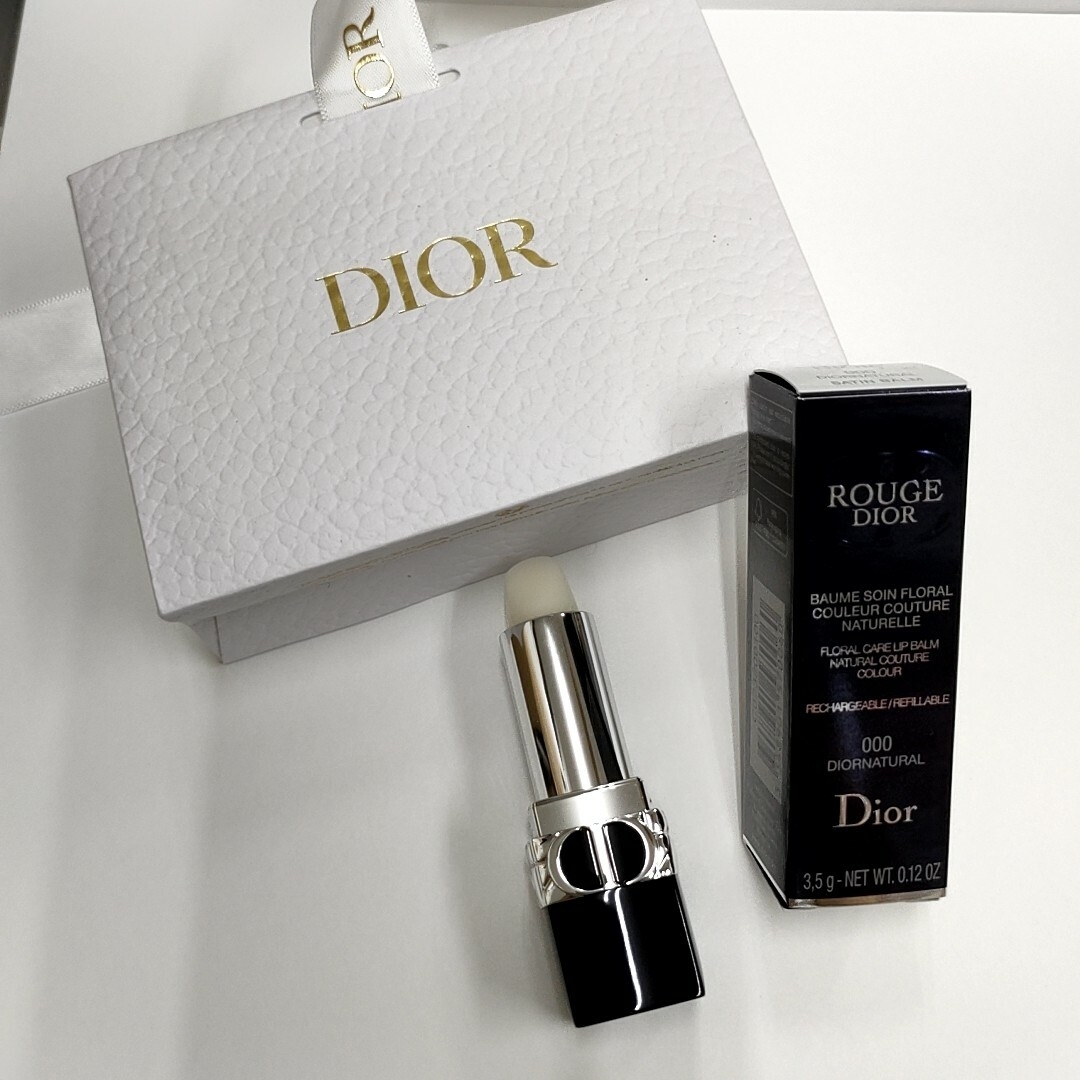 【箱付】Dior ルージュディオールバーム リップバーム 000 白 | フリマアプリ ラクマ