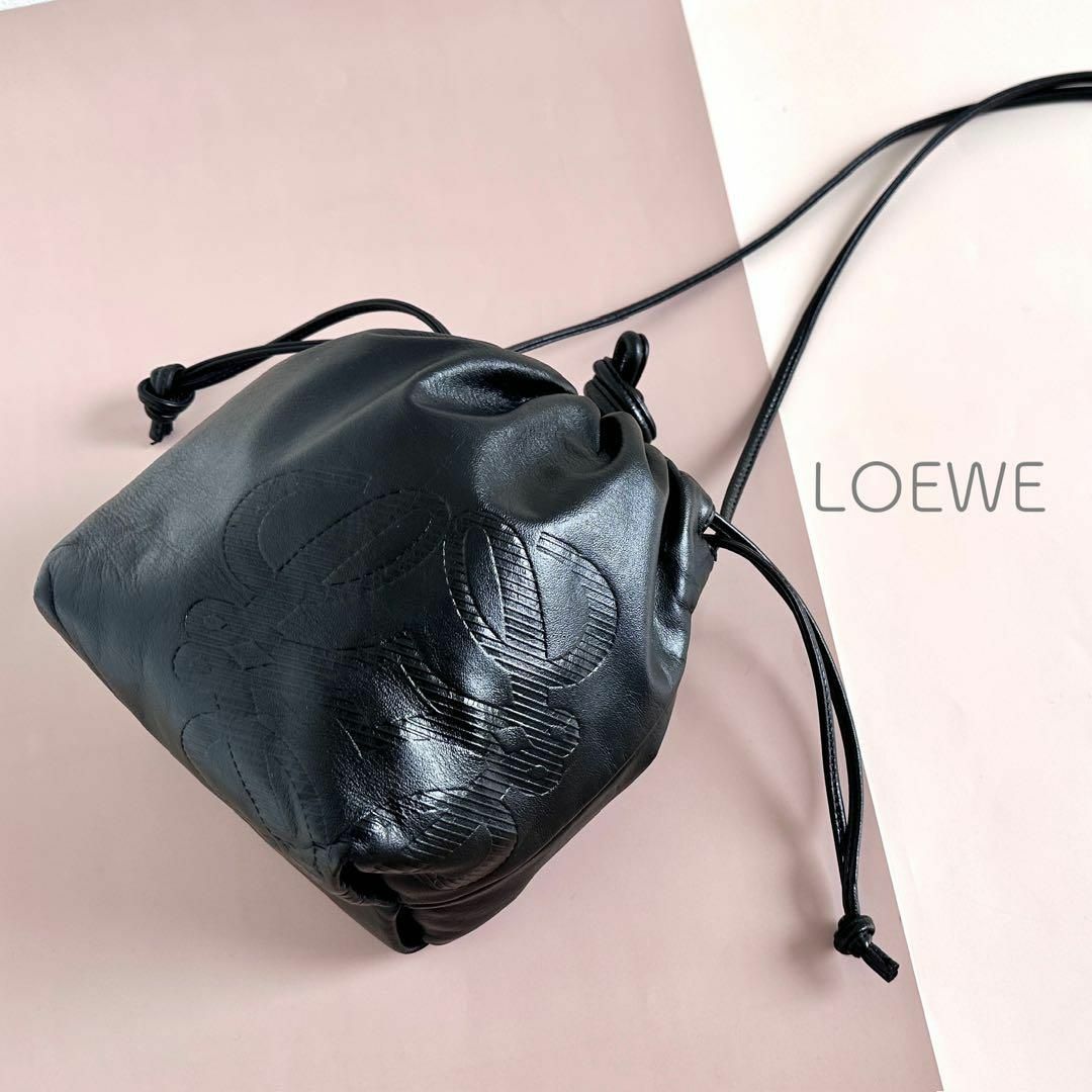 LOEWE - LOEWE ロエベ ショルダーバッグ 巾着 ブラック アナグラム