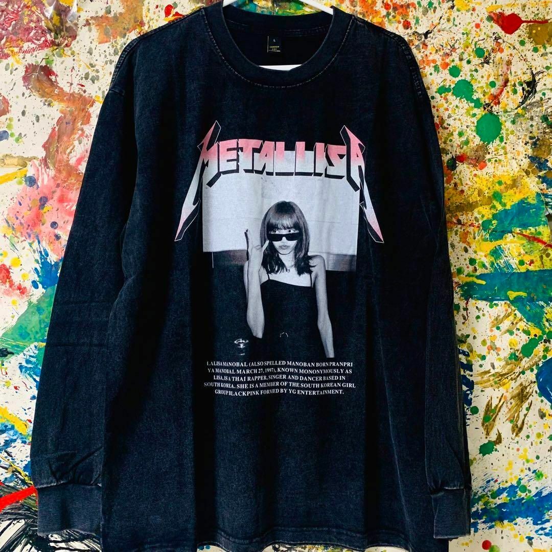 ブラックピンク リサ ロンＴ 長袖 新品 黒 XL XXL BLACKPINK