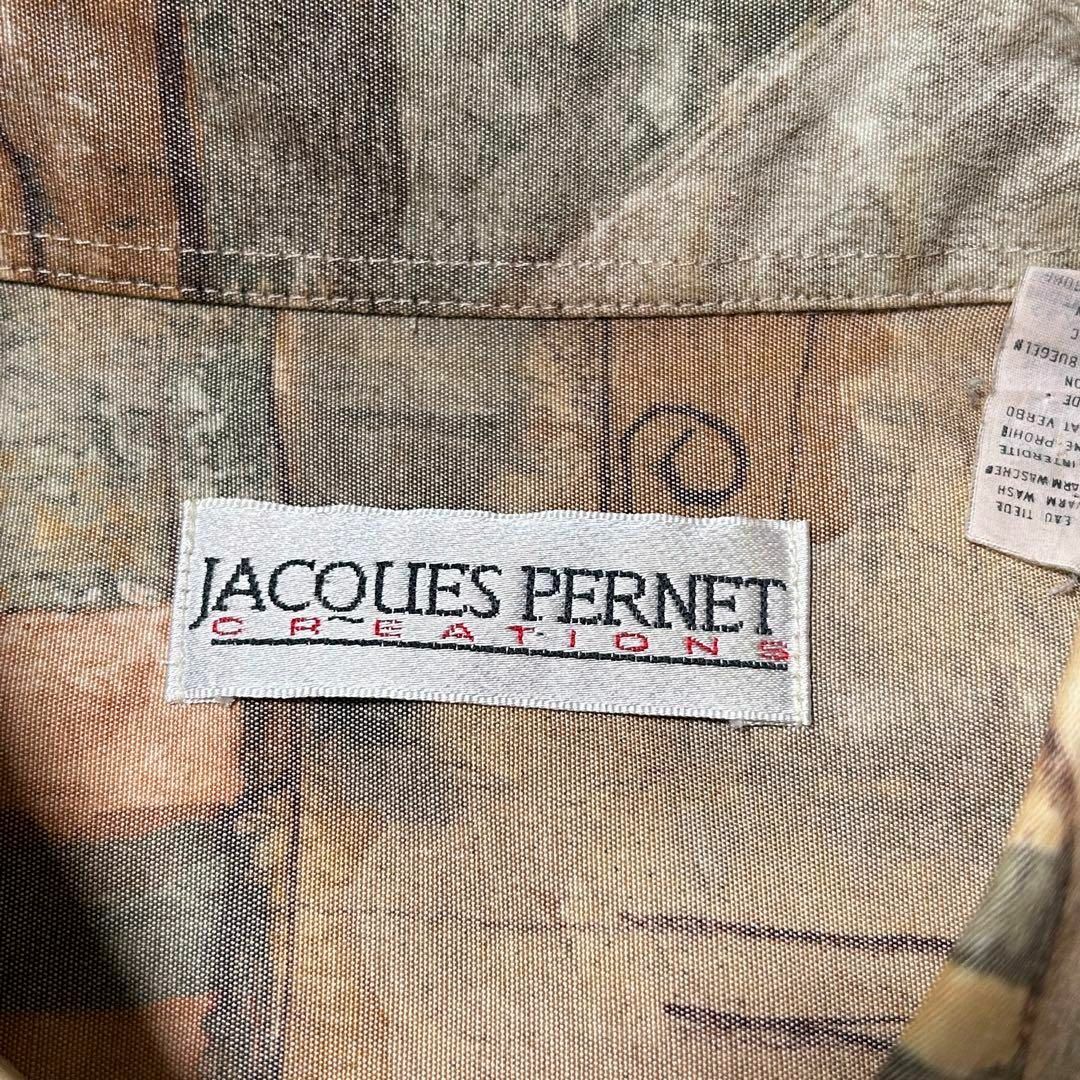 JACOUES PERNET 総柄 長袖シャツ 柄シャツ デザイン XL相当 6