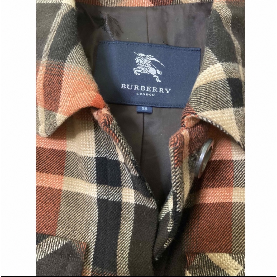 BURBERRY   美品 バーバリー ロンドン コート チェック オレンジの通販