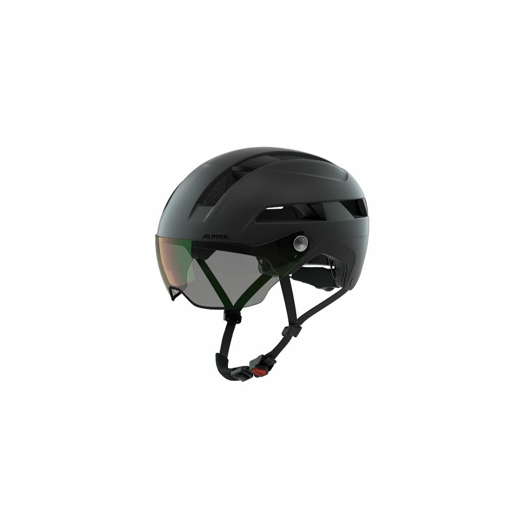 【色: ブラックマット】ALPINA(アルピナ)自転車ヘルメット 調光バイザー付