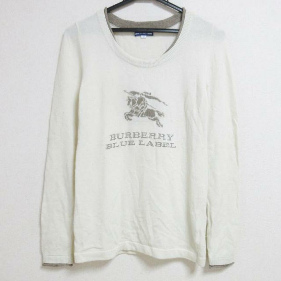 美品 BURBERRY BLUE LABEL 長袖Tシャツ 38 ホワイト - トップス