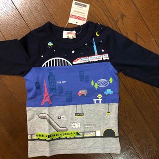 マザウェイズ(motherways)の新品未使用⭐︎motherways マザウェイズ　電車新幹線　ロンT 104cm(Tシャツ/カットソー)