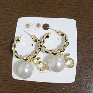 フープピアス No.5 パール(ピアス)