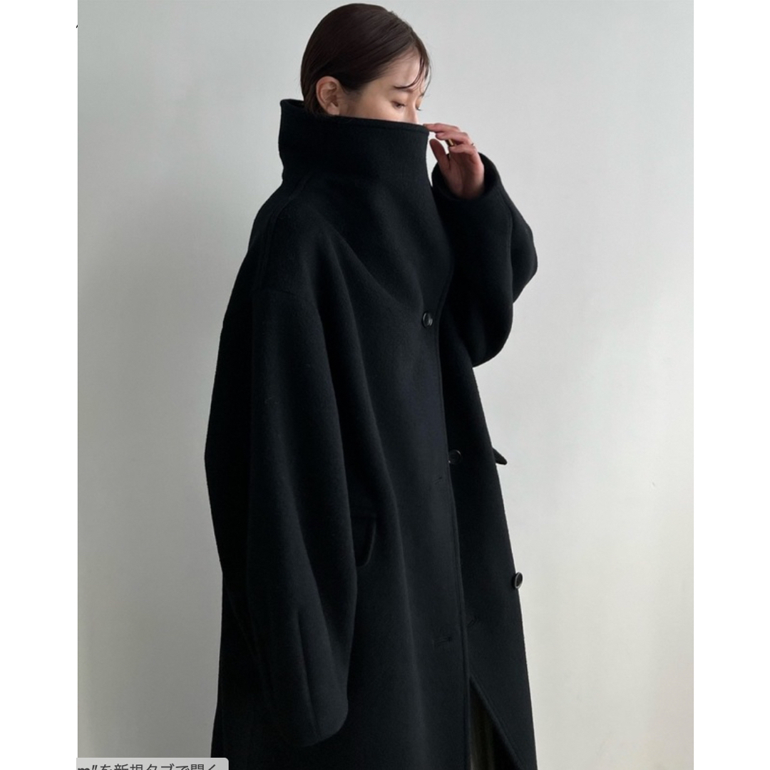 CLANEクラネ   UP NECK OVER DOUBLE COAT