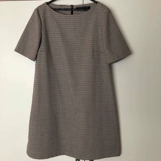 ザラ(ZARA)の美品　ZARA チェックワンピース　チュニック(ミニワンピース)