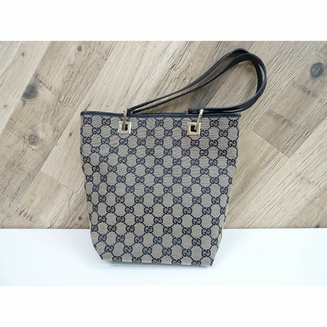 GUCCI - K水003/ グッチ キャンバス レザー ハンドバッグ GG