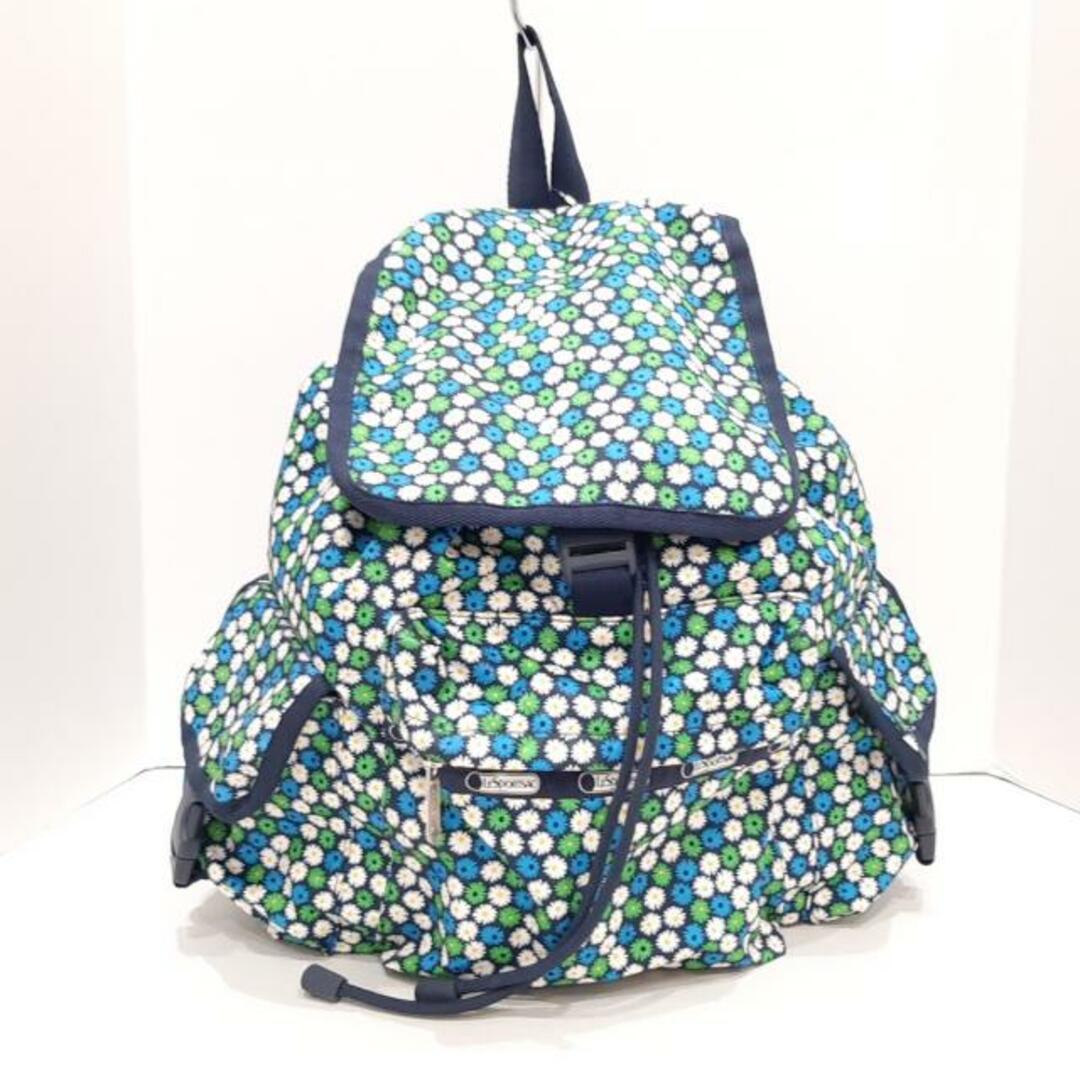 Lesportsac リュック　ネイビー　小花柄