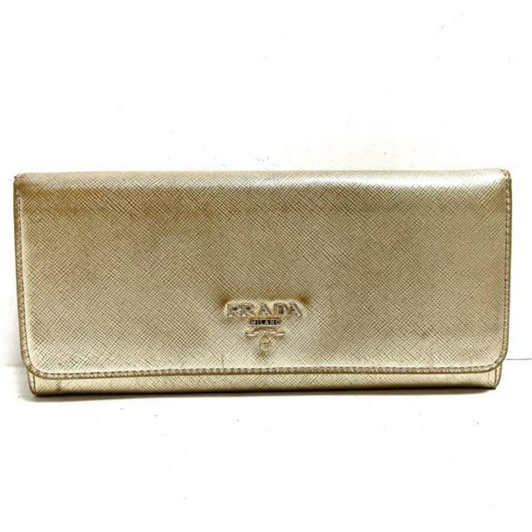 PRADA - PRADA(プラダ) 長財布 - ゴールド レザーの通販 by ブラン