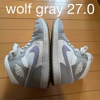 ジョーダン(Jordan Brand（NIKE）)のAir Jordan 1 wolf gray(スニーカー)