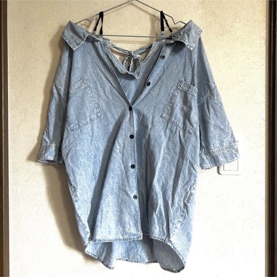 CRYX(クリックス)のCRYX♡ デニムシャツ Fサイズ メンズのトップス(Tシャツ/カットソー(半袖/袖なし))の商品写真