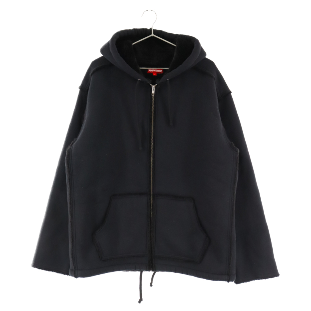 SUPREME シュプリーム 21AW Faux Shearling Hooded Jacket フェイク シーリング フーディージャケット ブラック