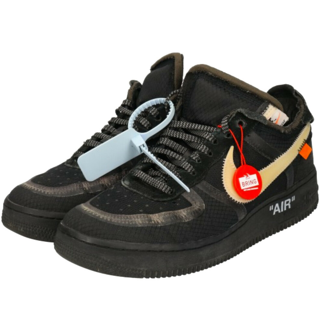 NIKE ナイキ ×OFF-WHITE AIR FORCE 1 LOW AO4606-001 オフホワイト エアフォースワン ローカットスニーカー 26.5cm/US9.5 ブラック