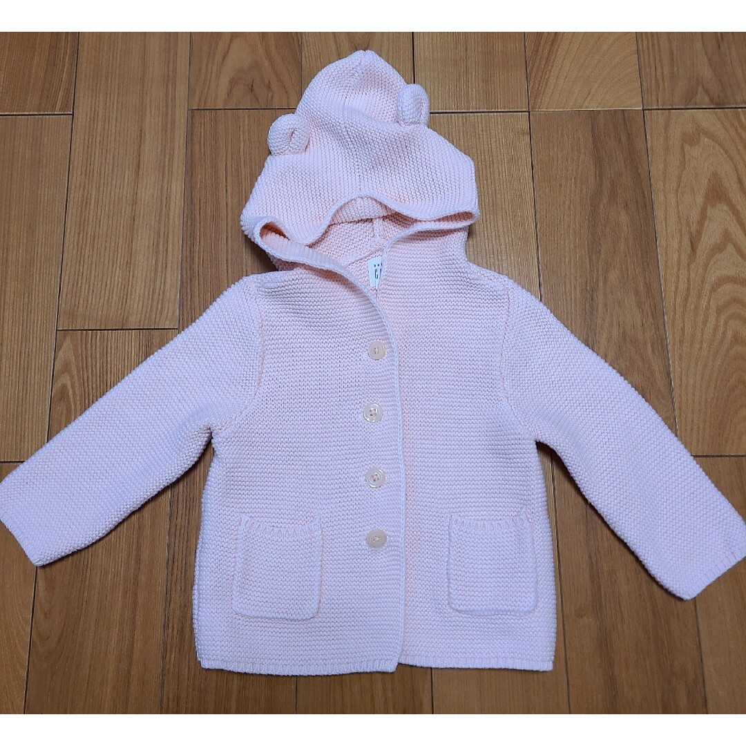 babyGAP(ベビーギャップ)の美品!!baby GAP フード付カーディガン12-18months 80cm キッズ/ベビー/マタニティのベビー服(~85cm)(カーディガン/ボレロ)の商品写真