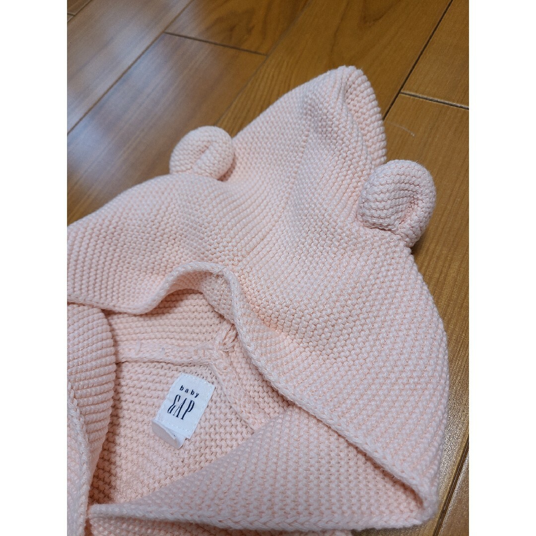 babyGAP(ベビーギャップ)の美品!!baby GAP フード付カーディガン12-18months 80cm キッズ/ベビー/マタニティのベビー服(~85cm)(カーディガン/ボレロ)の商品写真